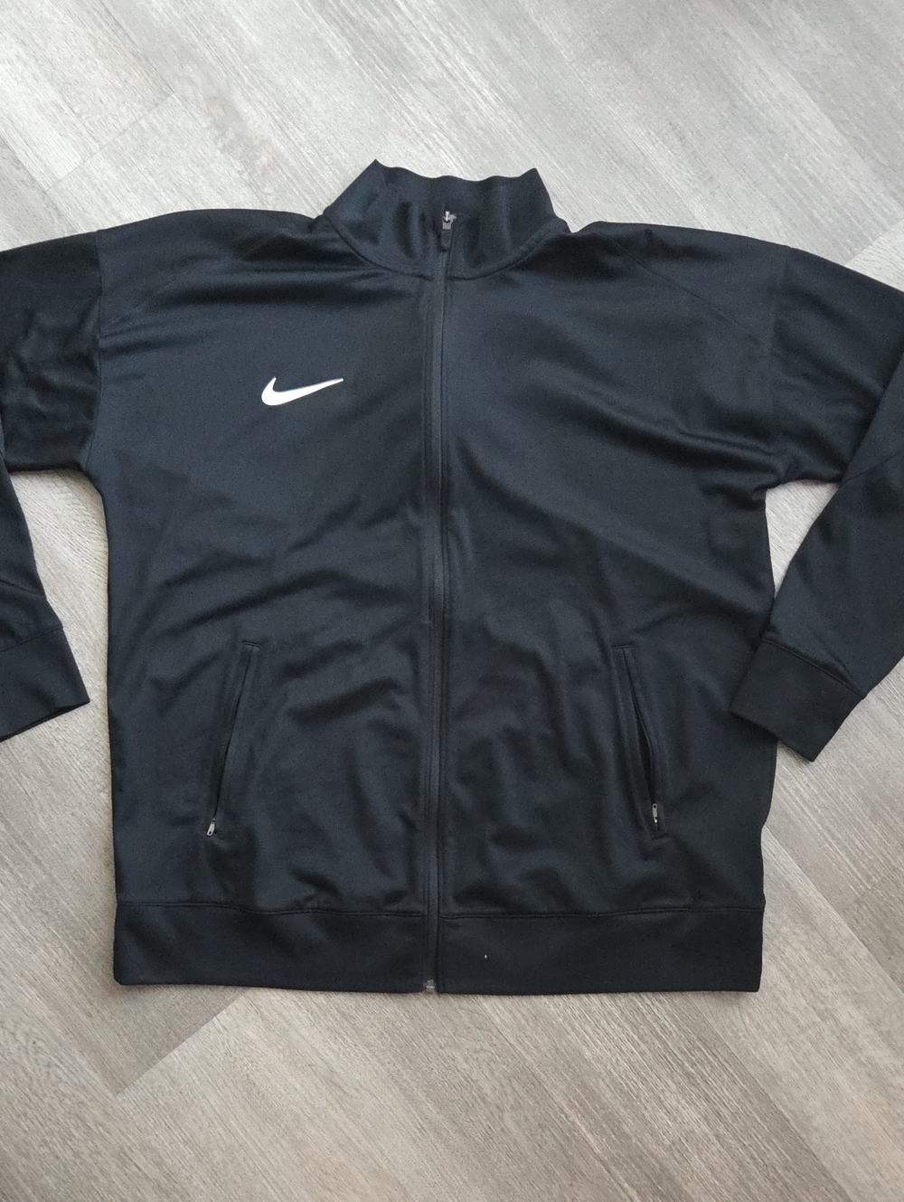 Nike Men's Black Full-Zip Track Jacket Dri Fit / Slim Fit